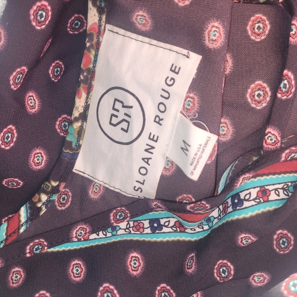 Sloane Rouge Bohemian Patterned Tunic  Mini Dress M - Picture 6 of 6